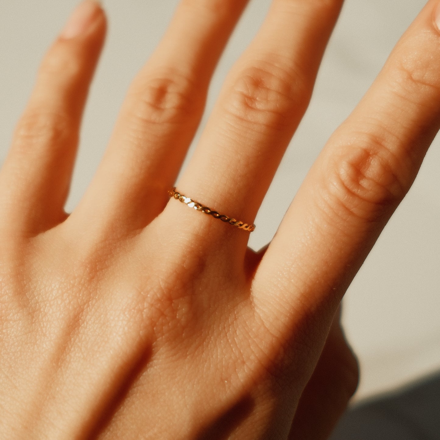 Twist Chain Gold Ring