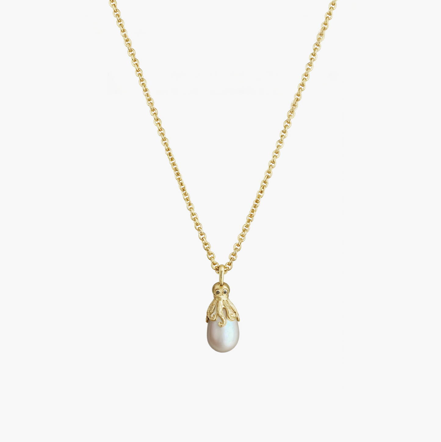 Baroque Pearl Octopus Pendant Necklace