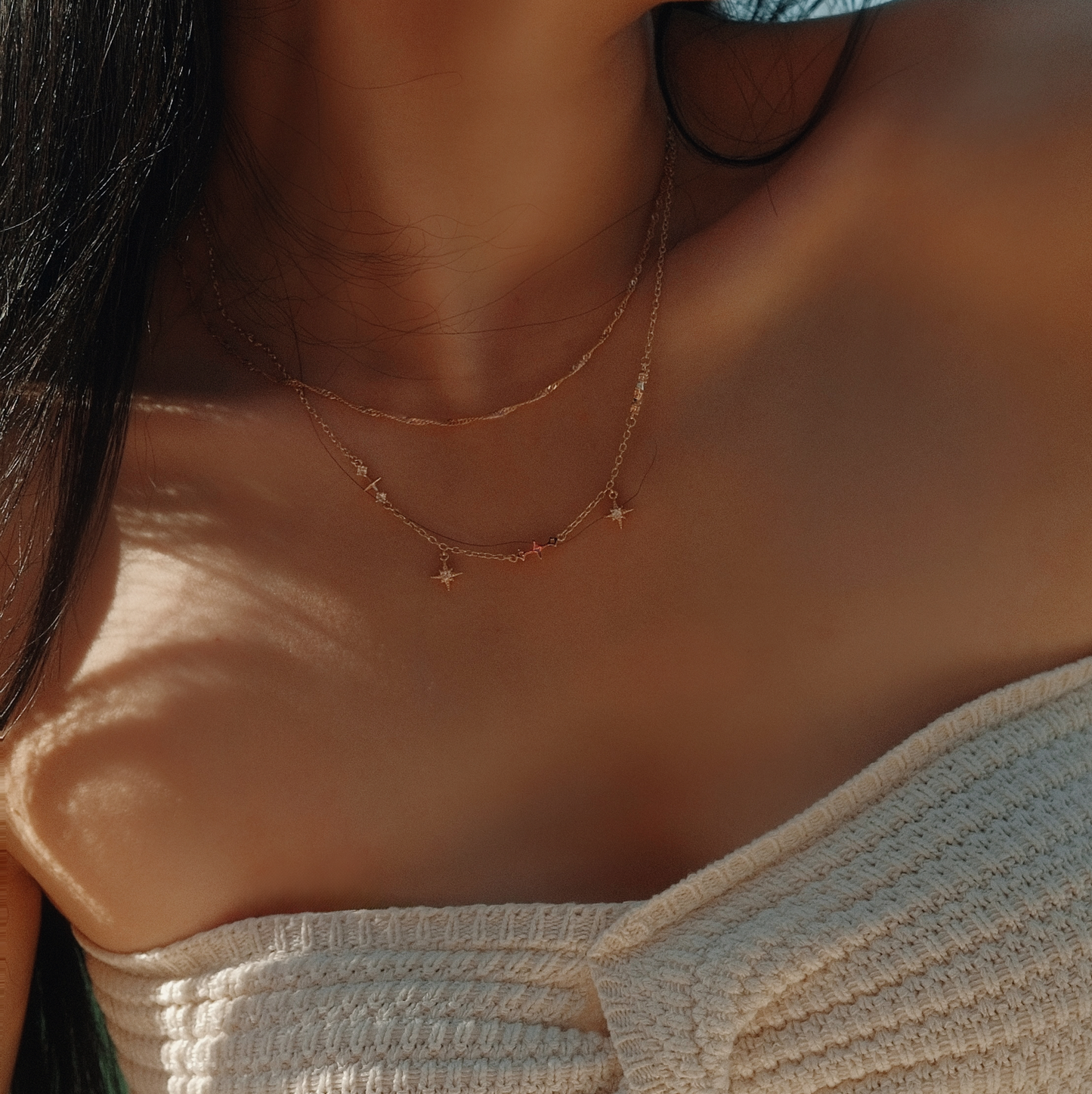 Dainty Minimal Star Layered Necklace