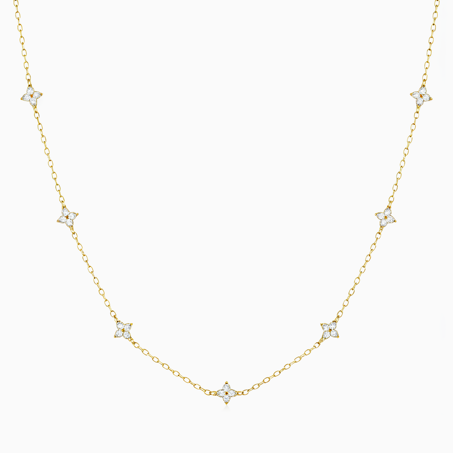 Coquette Mini Daisy Station Necklace