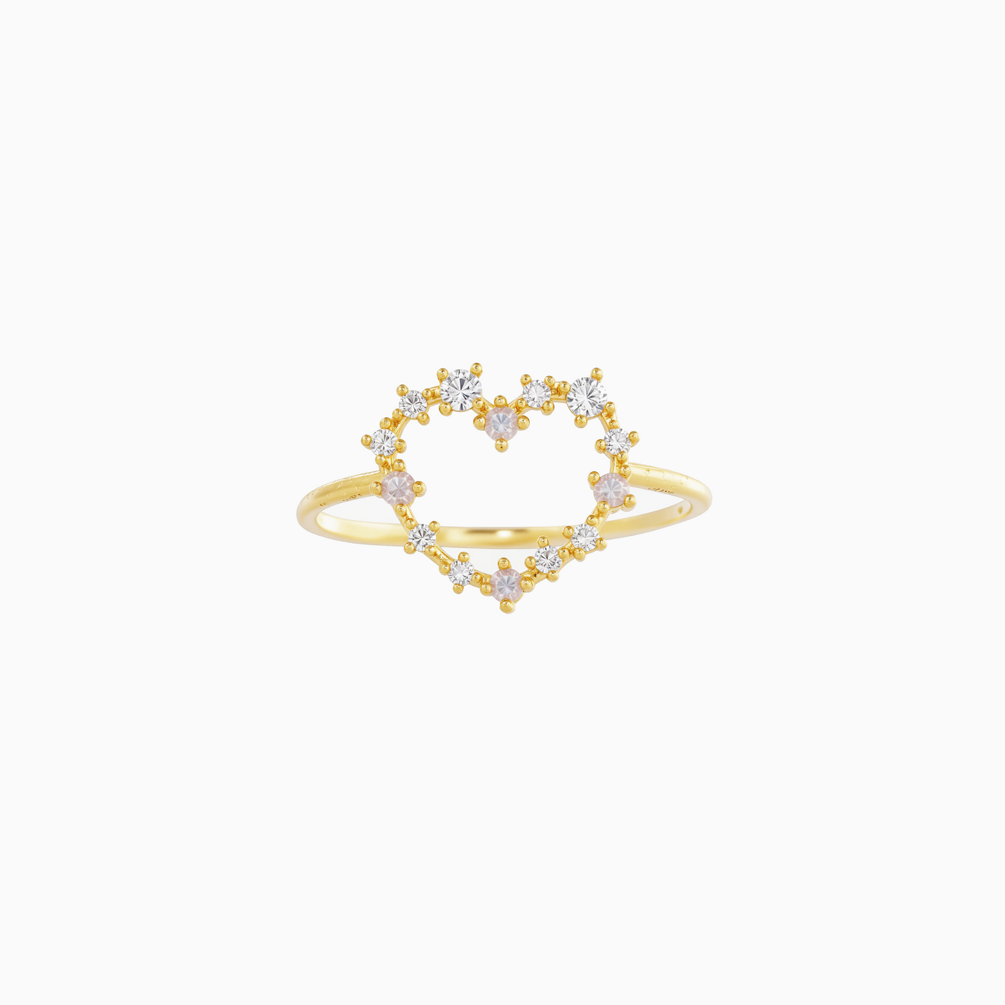 Silver Coquette Heart Statement Ring