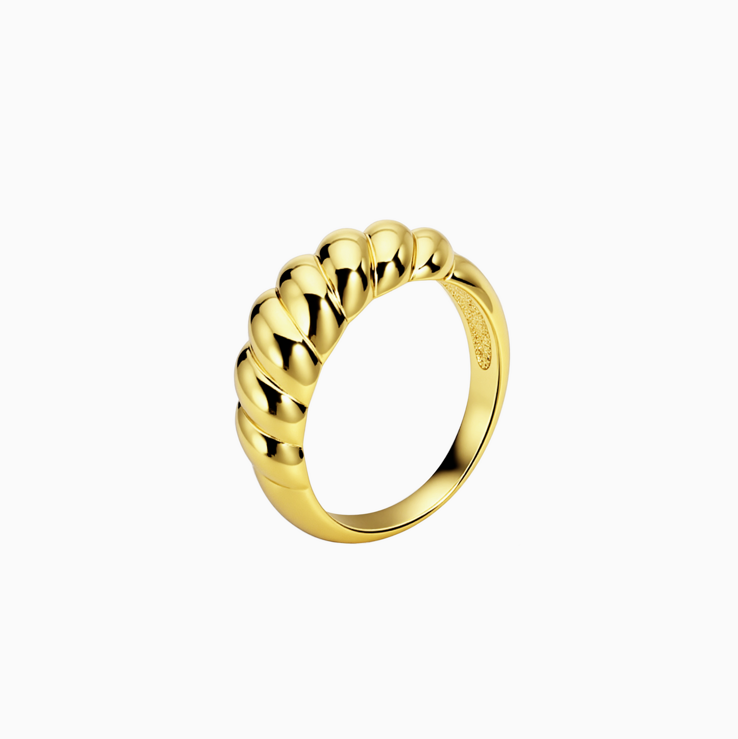 Golden Twist Dome Ring