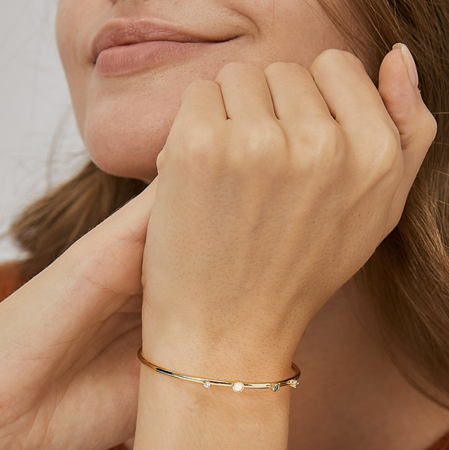 18K Gold Ocean Opal Sation Bracelet