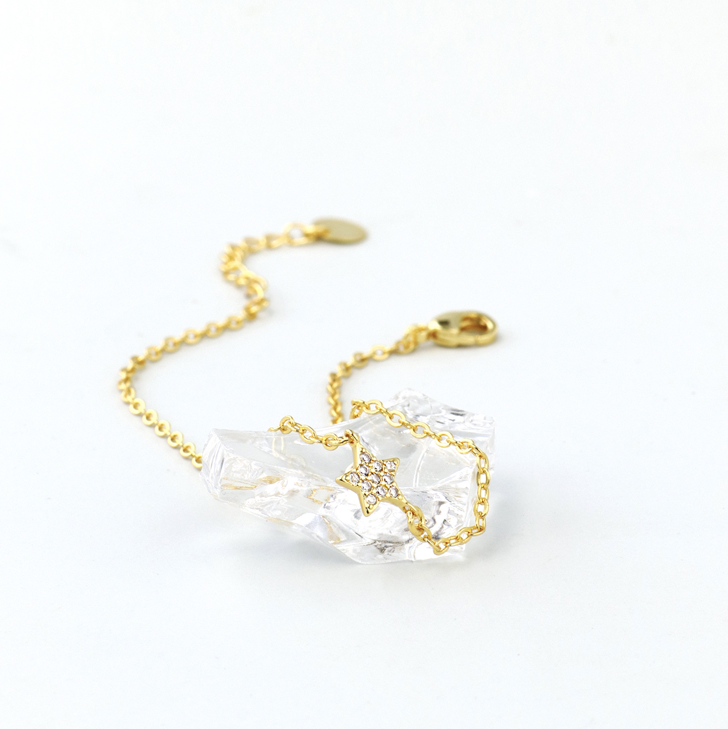 Gold Star Pendant Bracelet