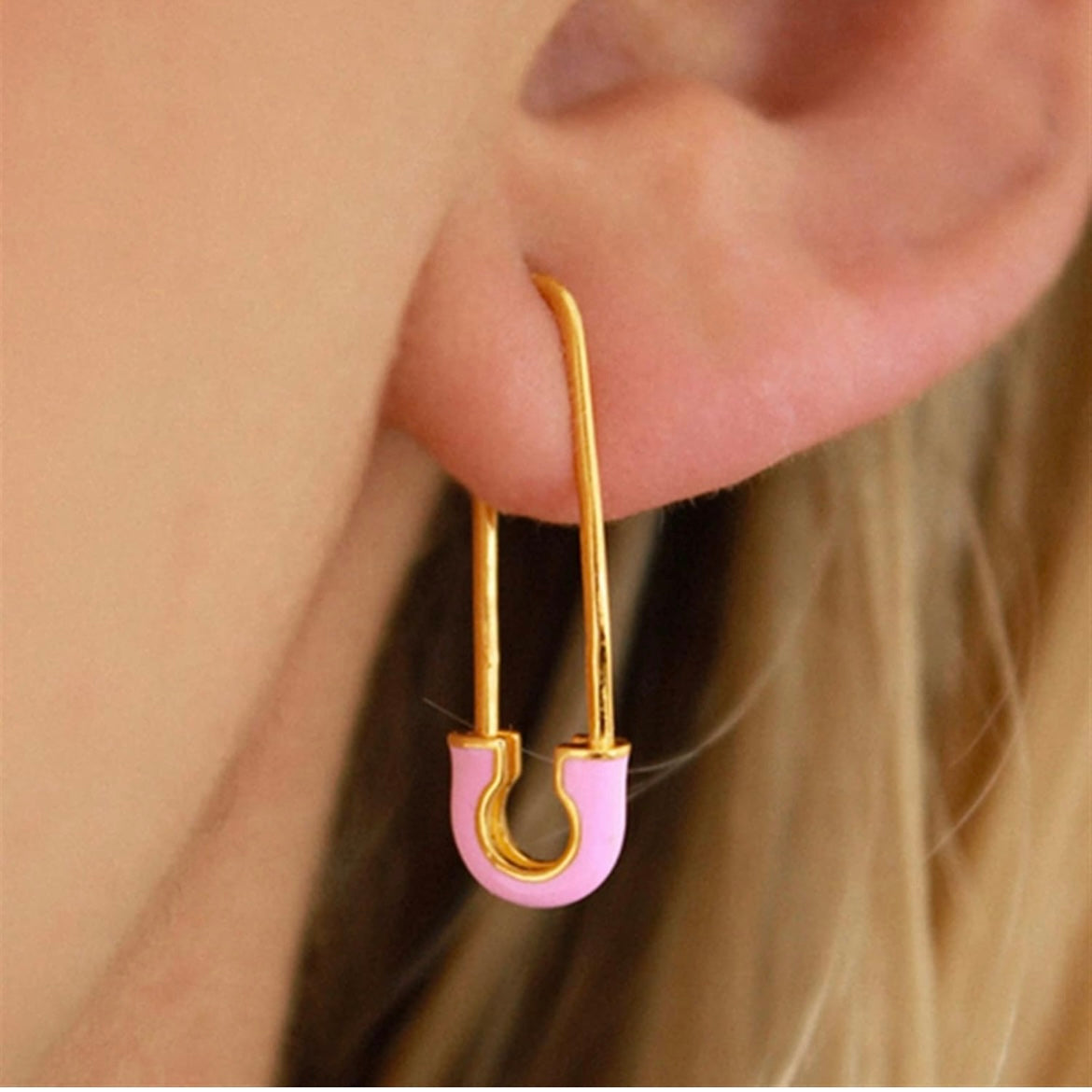 Pink Pin Stylish Earrings