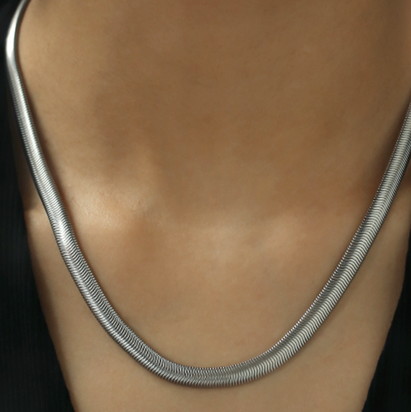 Silver Snack Minimalist Statement Necklace