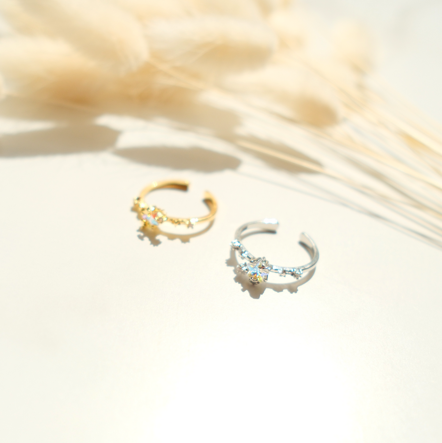 Coquette Five Star Zirconia Adjustable Stack Ring