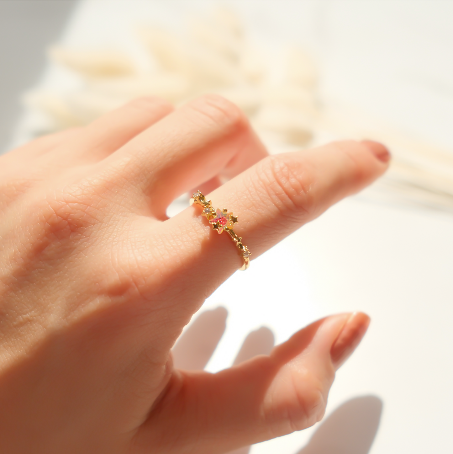 Coquette Five Star Zirconia Adjustable Stack Ring