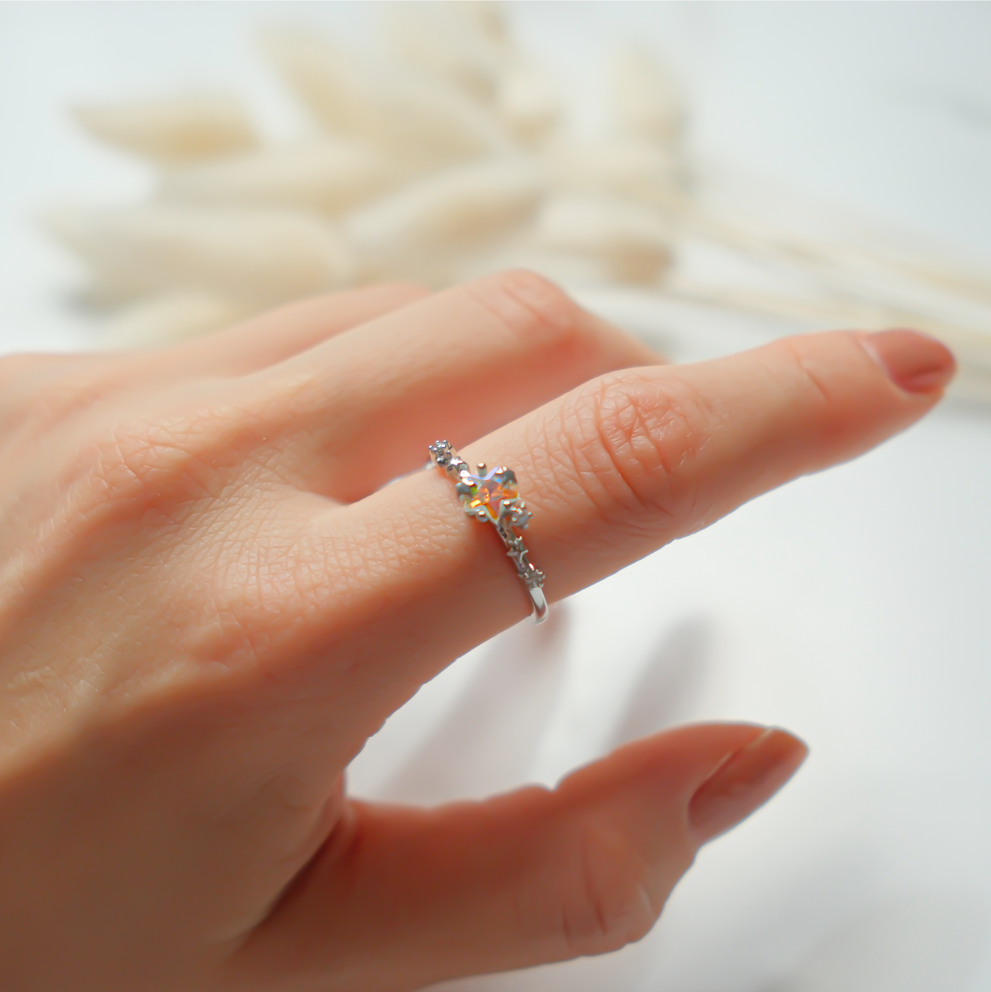 Coquette Five Star Zirconia Adjustable Stack Ring