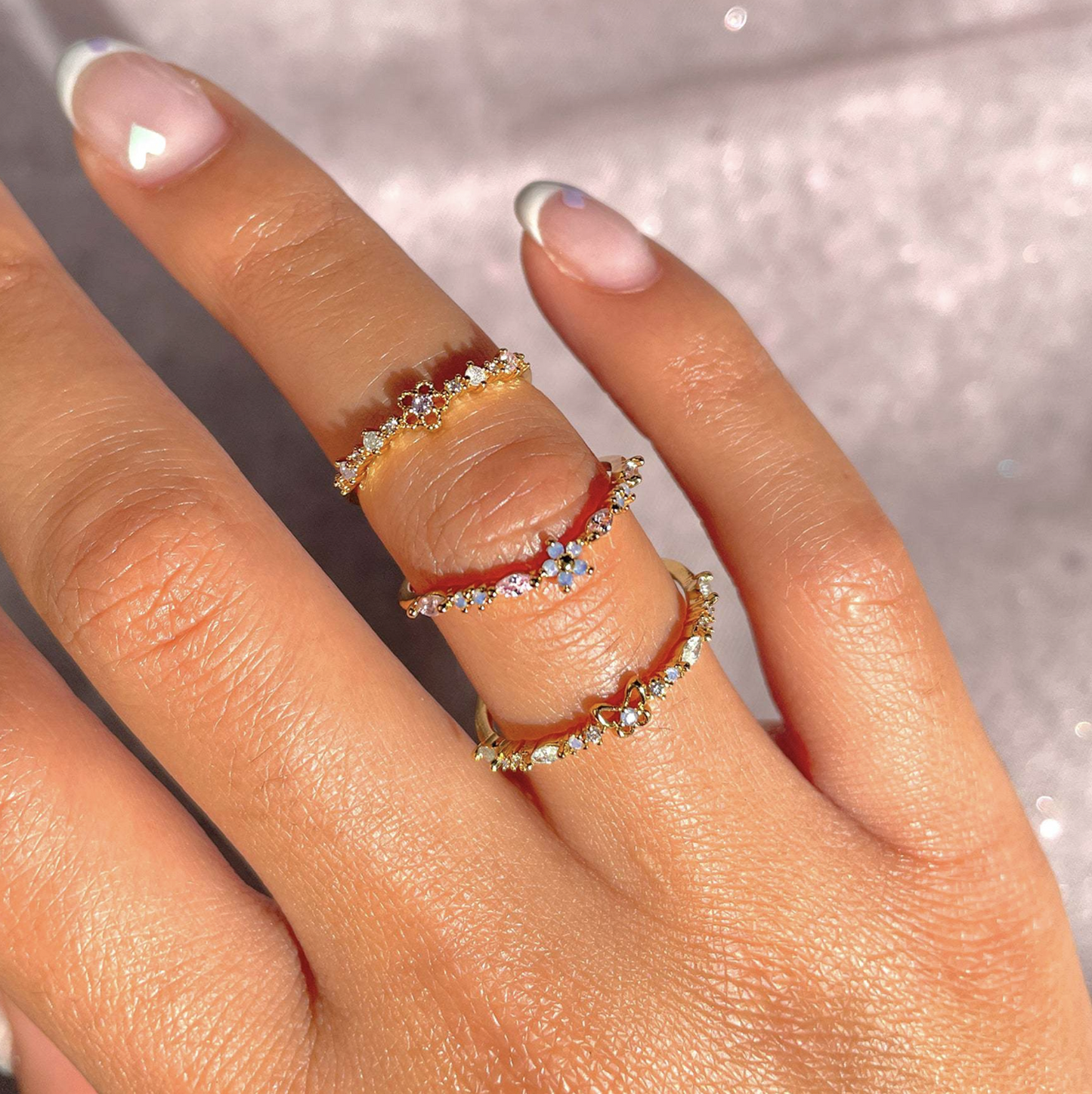 Coquette Butterfly Crystal Ring
