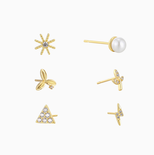 Coquette Gold Weather Studs Set