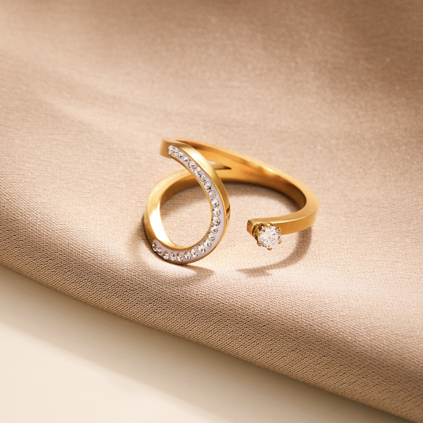 Dainty Eclipse Pavé Ring