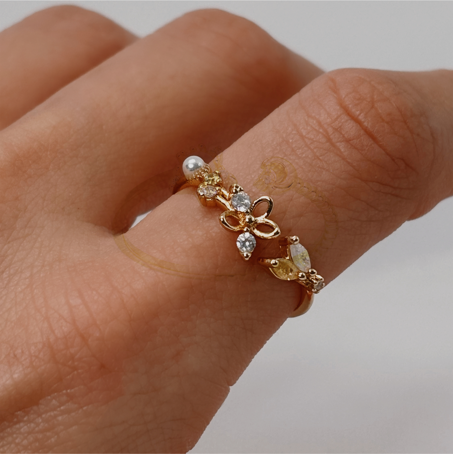 Blossom Moonbeam Coquette Ring