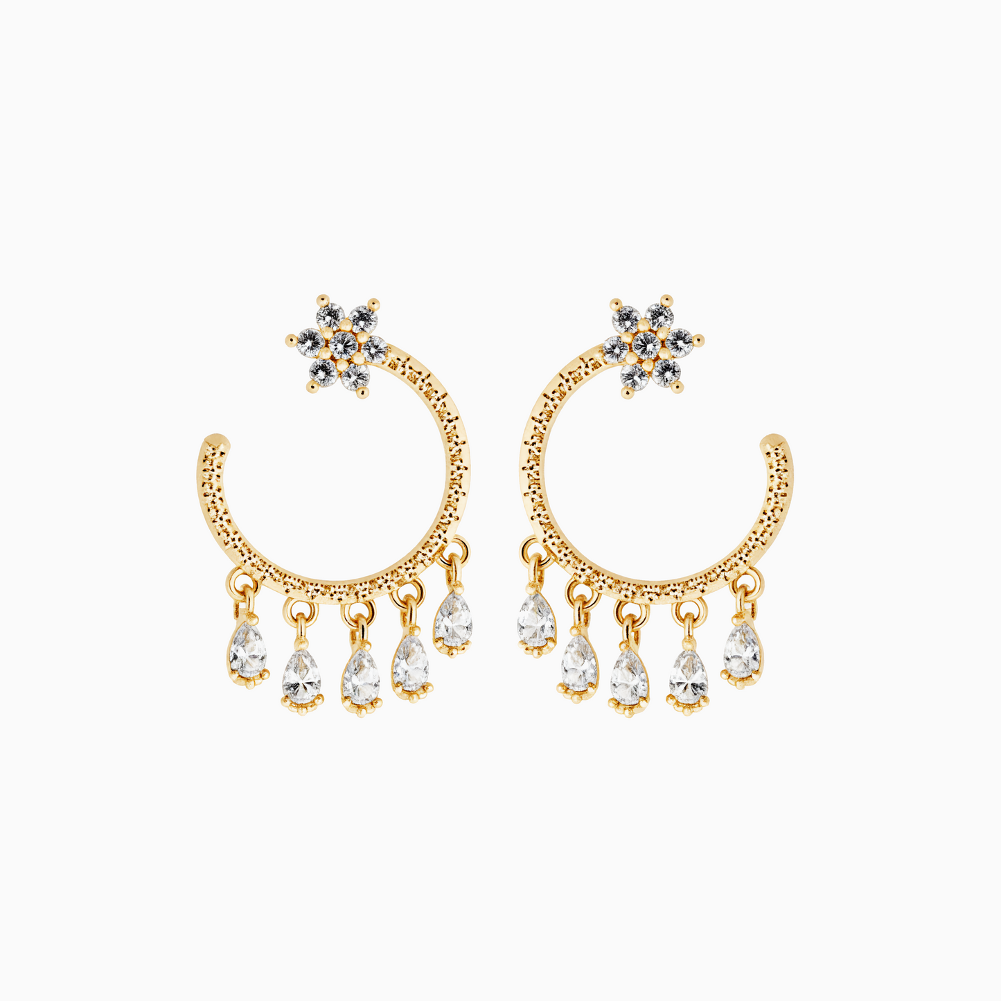 18k Golden Lunar Earrings