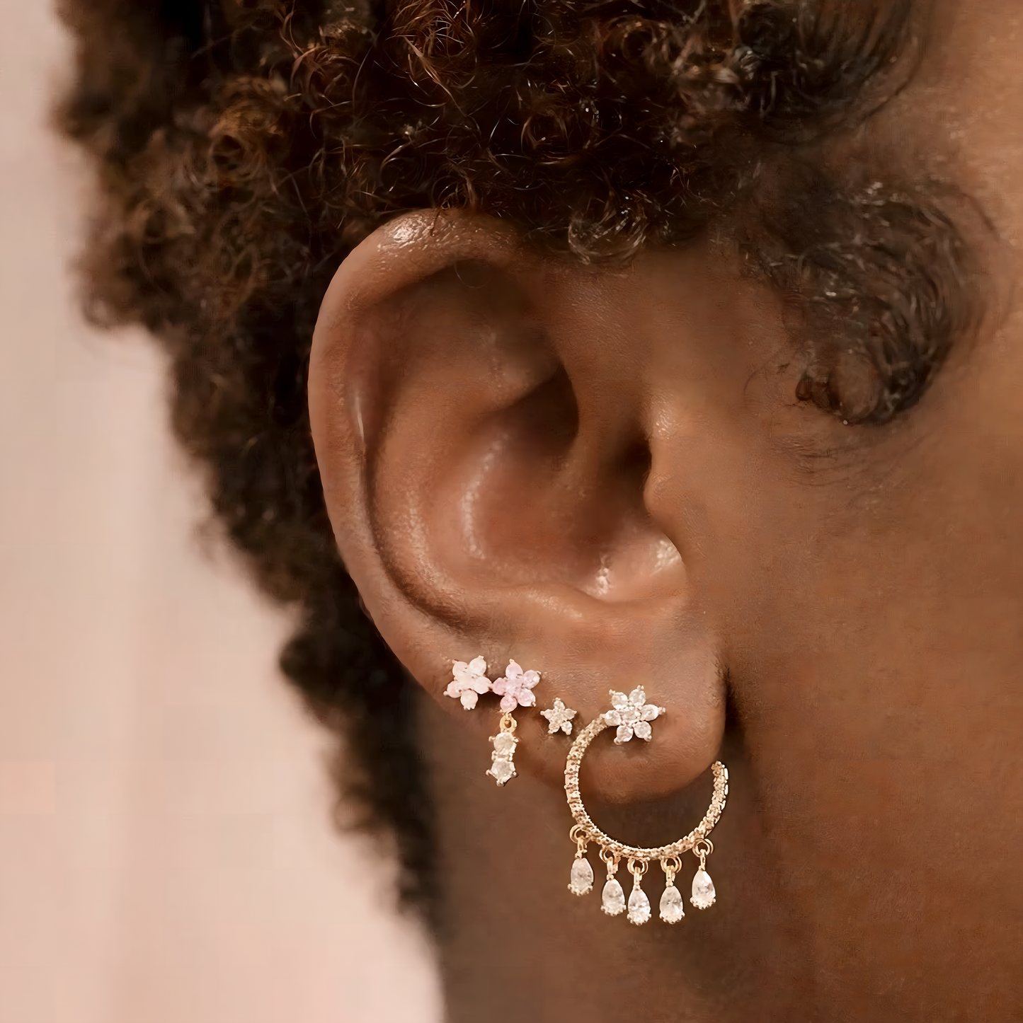 18k Golden Lunar Earrings