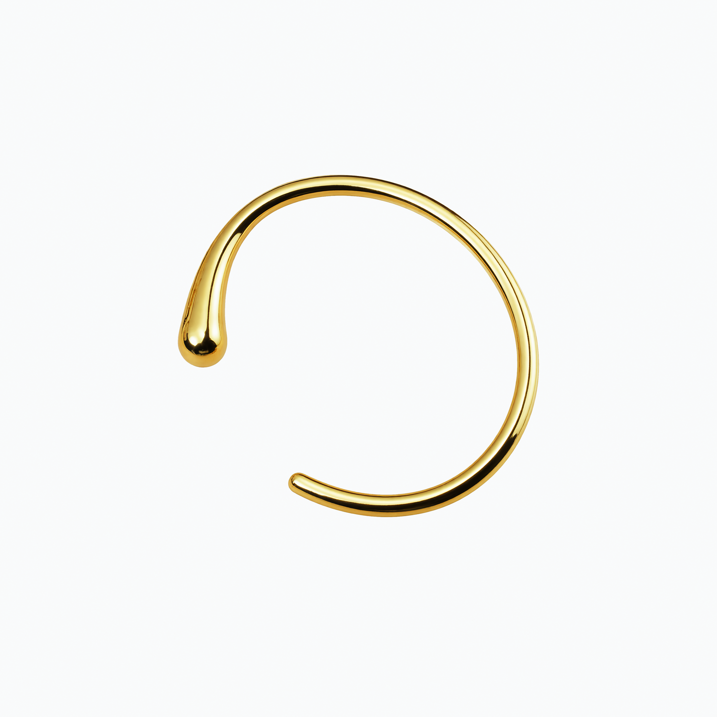Silver Minimalist Droplet Ear Cuff