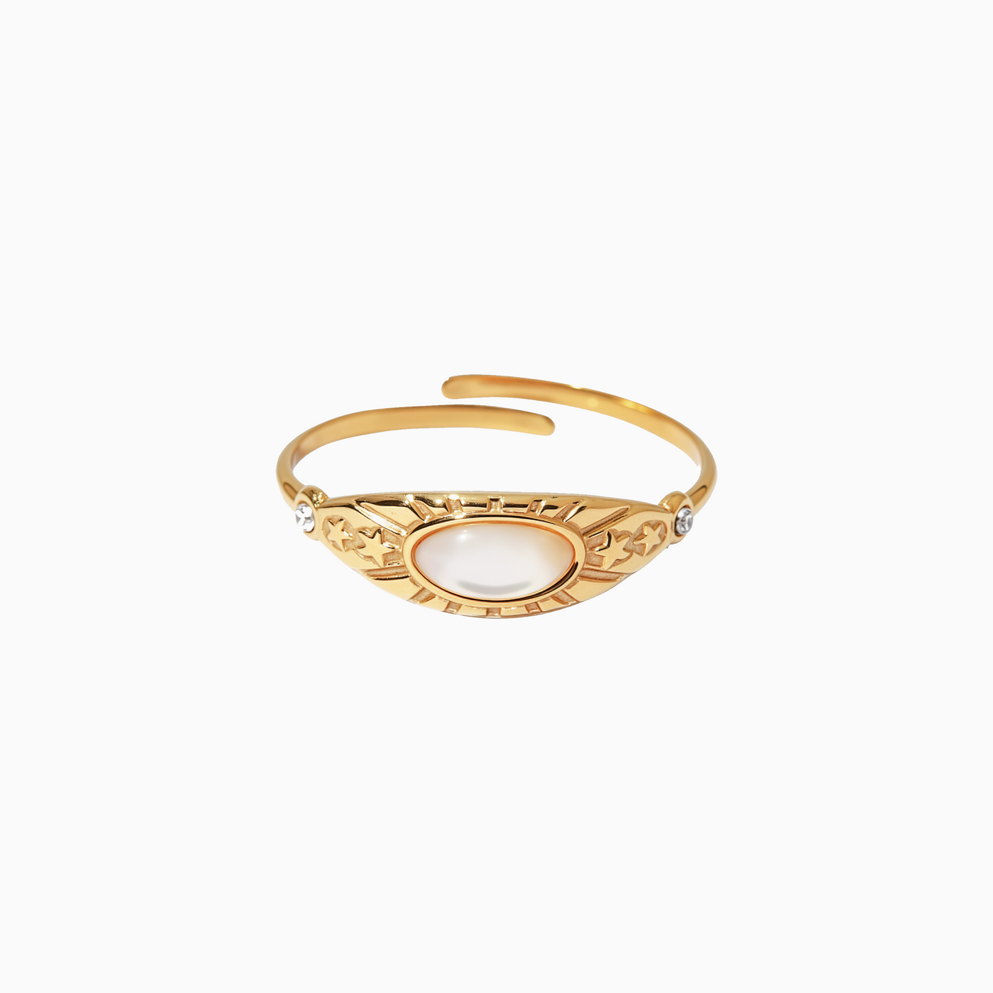 Starlit Gemstone Adjustable Ring