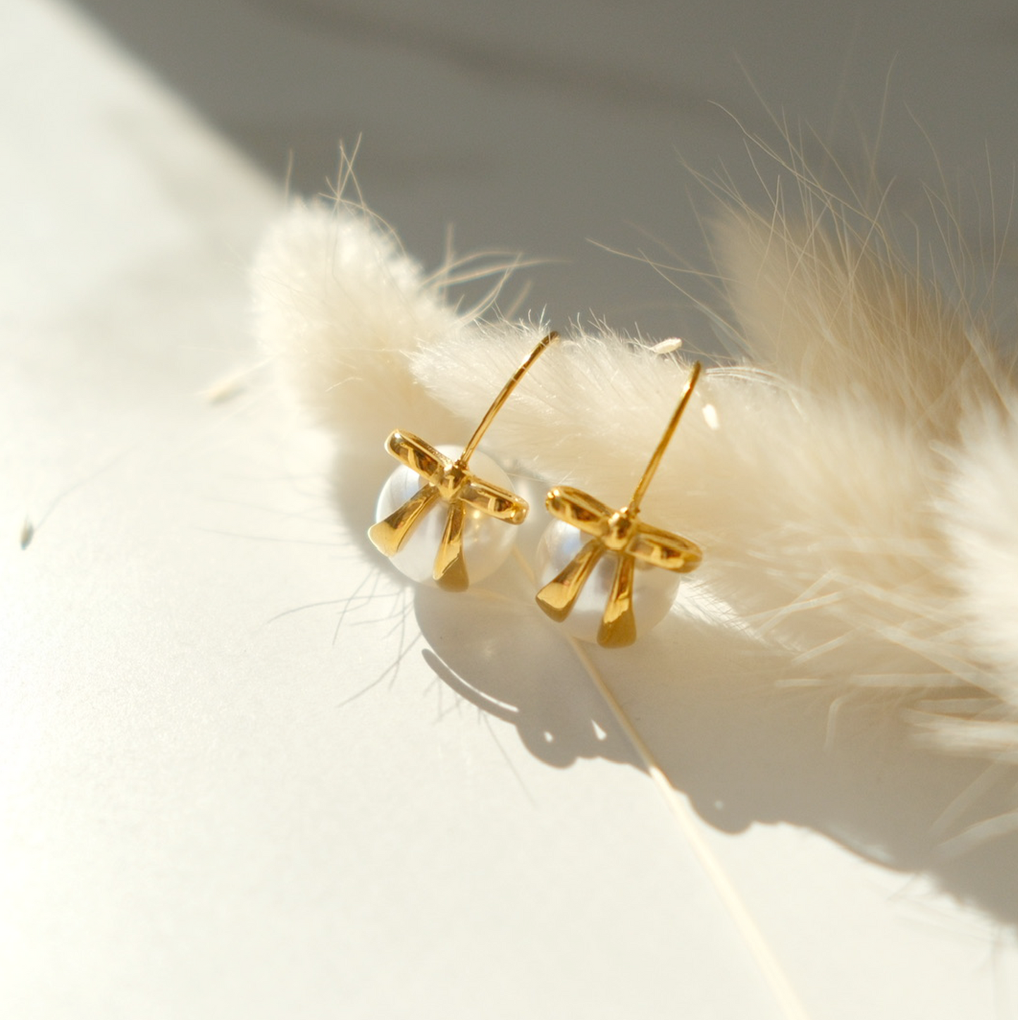 Coquette Bow Pearl Earrings