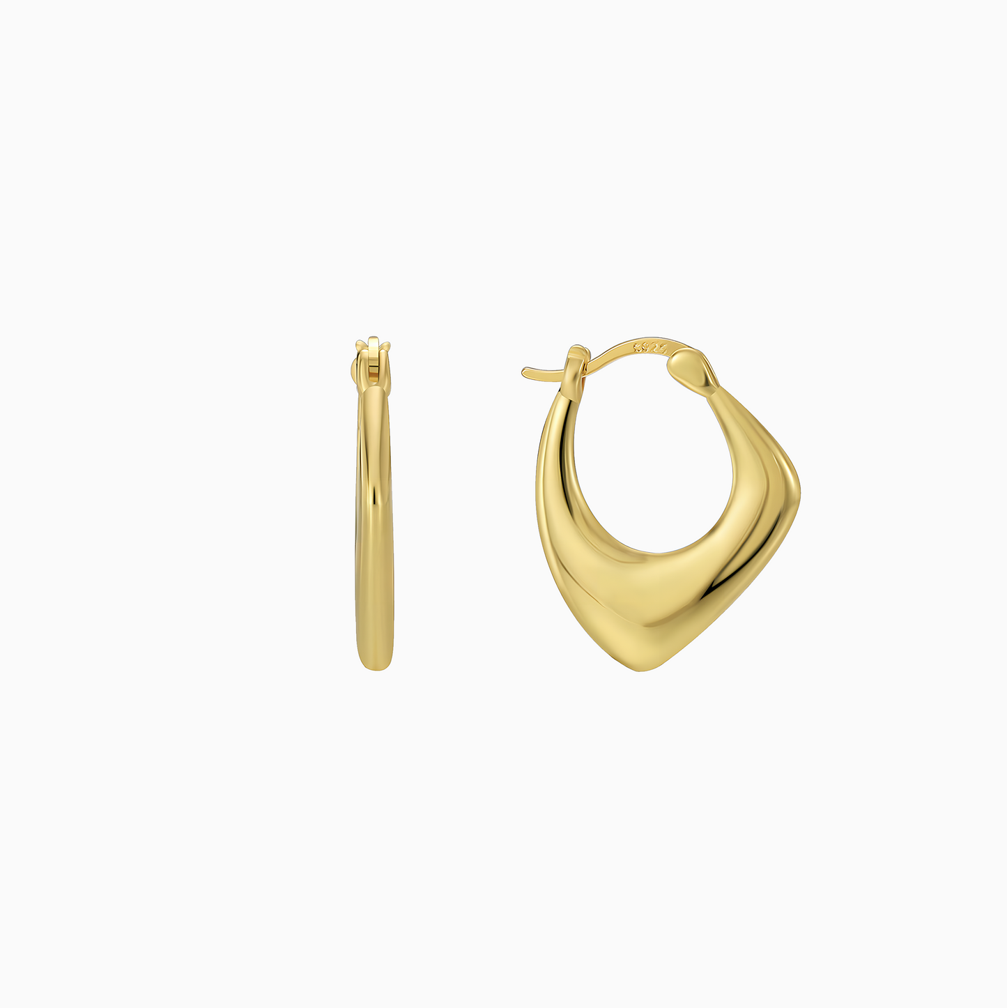 Elegant Square Minimalist Hoops