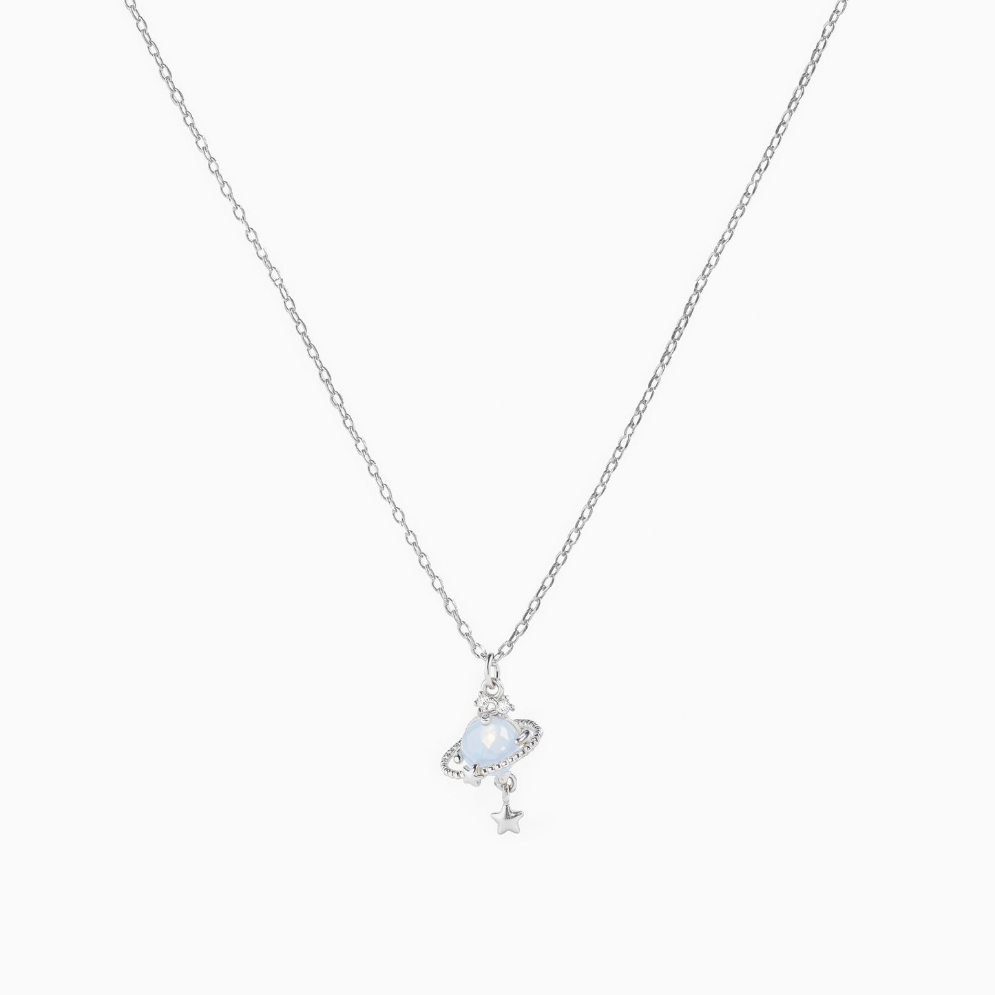 Coquette Gold Blue Planet Pendant Necklace