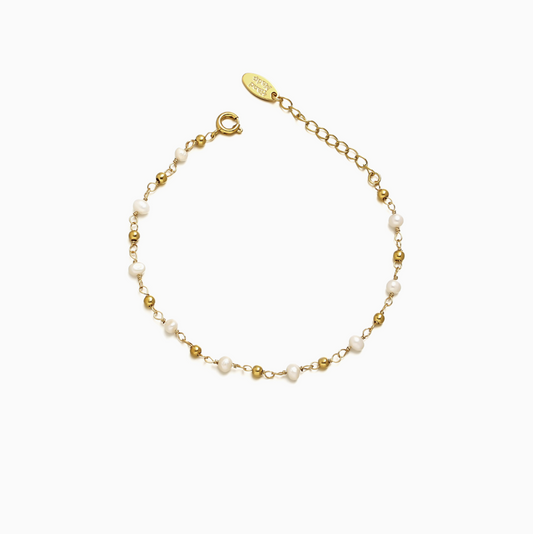 18K Gold-plated Water Pearl Delicate Bracelet/ Anklet