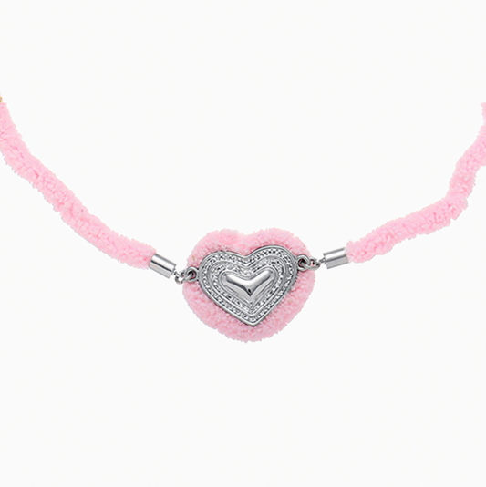 Platinum-plated Fluffy Sweet Girl Necklace