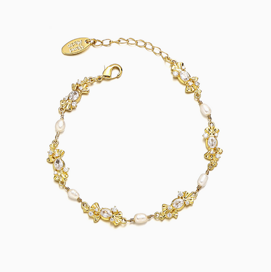 Tiny Candy 18k Gold-plated Water Pearl Bracelet