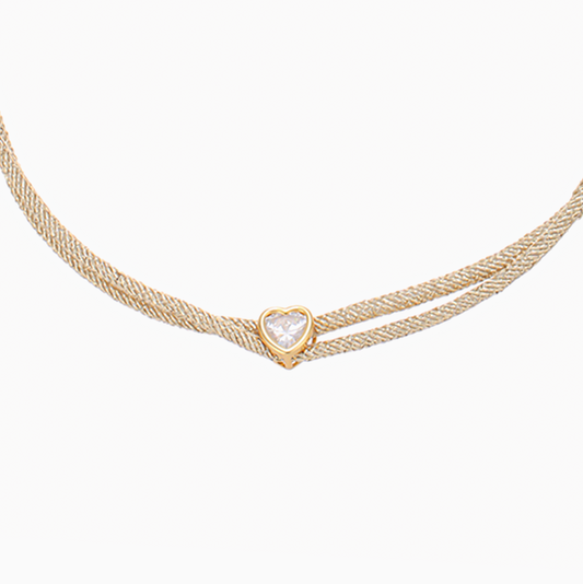18k Gold-plated Rope Short Necklace