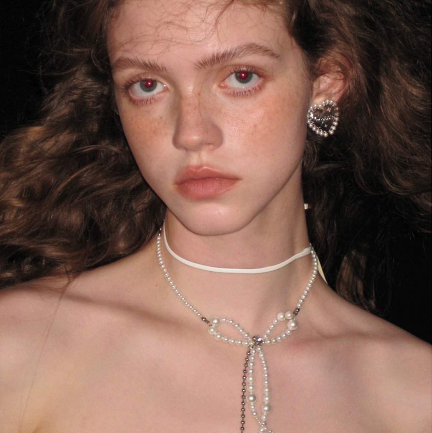 Elegant Double-Layer Bowknot Pearl Ballet Sweet Versatile Cute Necklace