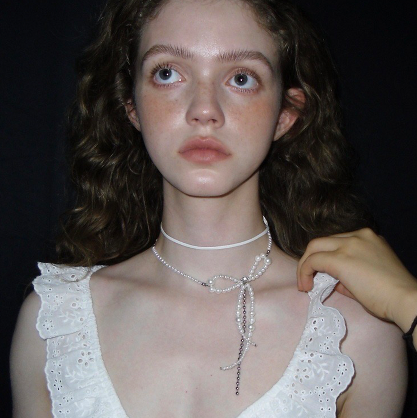 Elegant Double-Layer Bowknot Pearl Ballet Sweet Versatile Cute Necklace