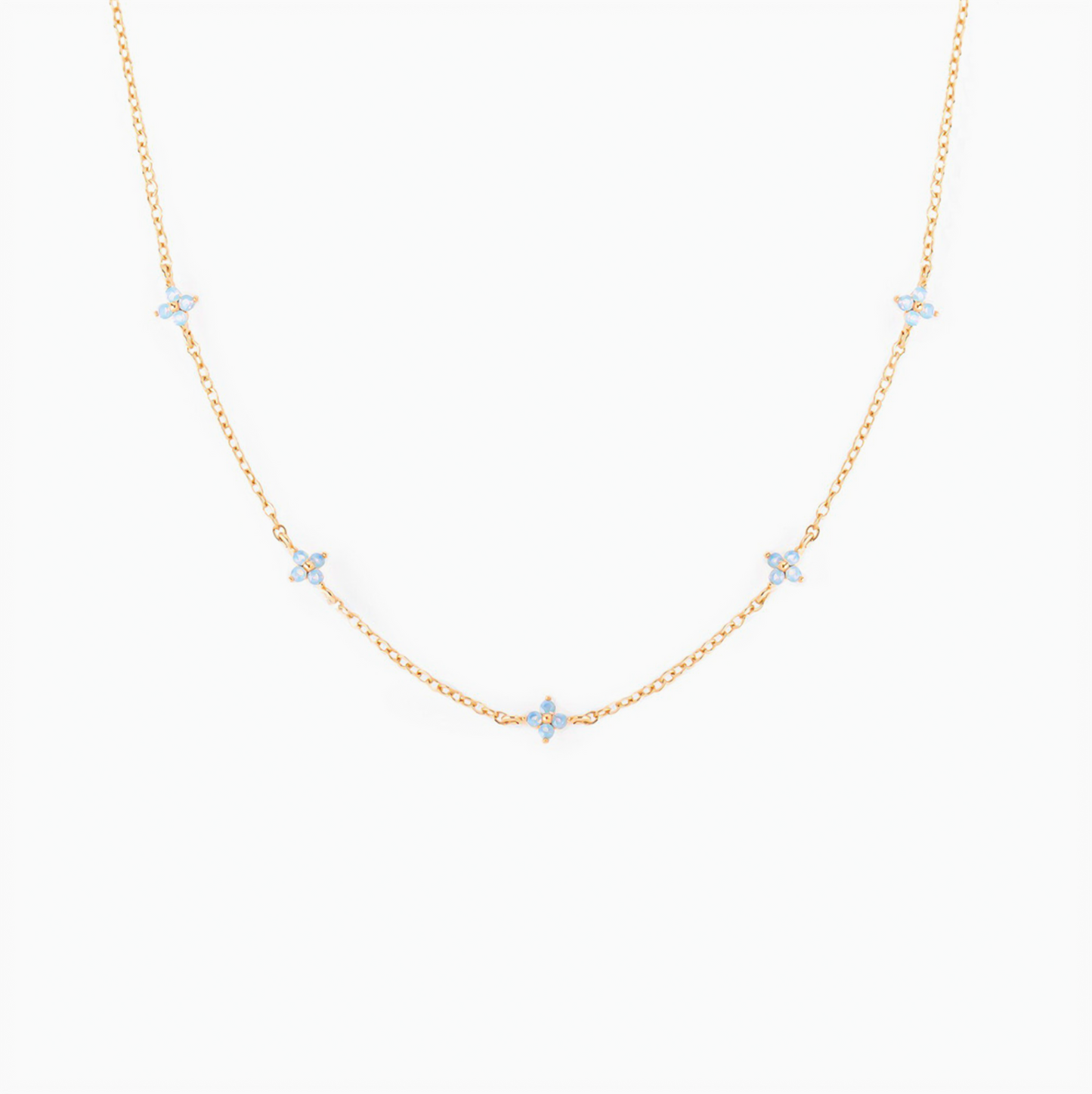 Coquette Delicate Blue Blossom Necklace
