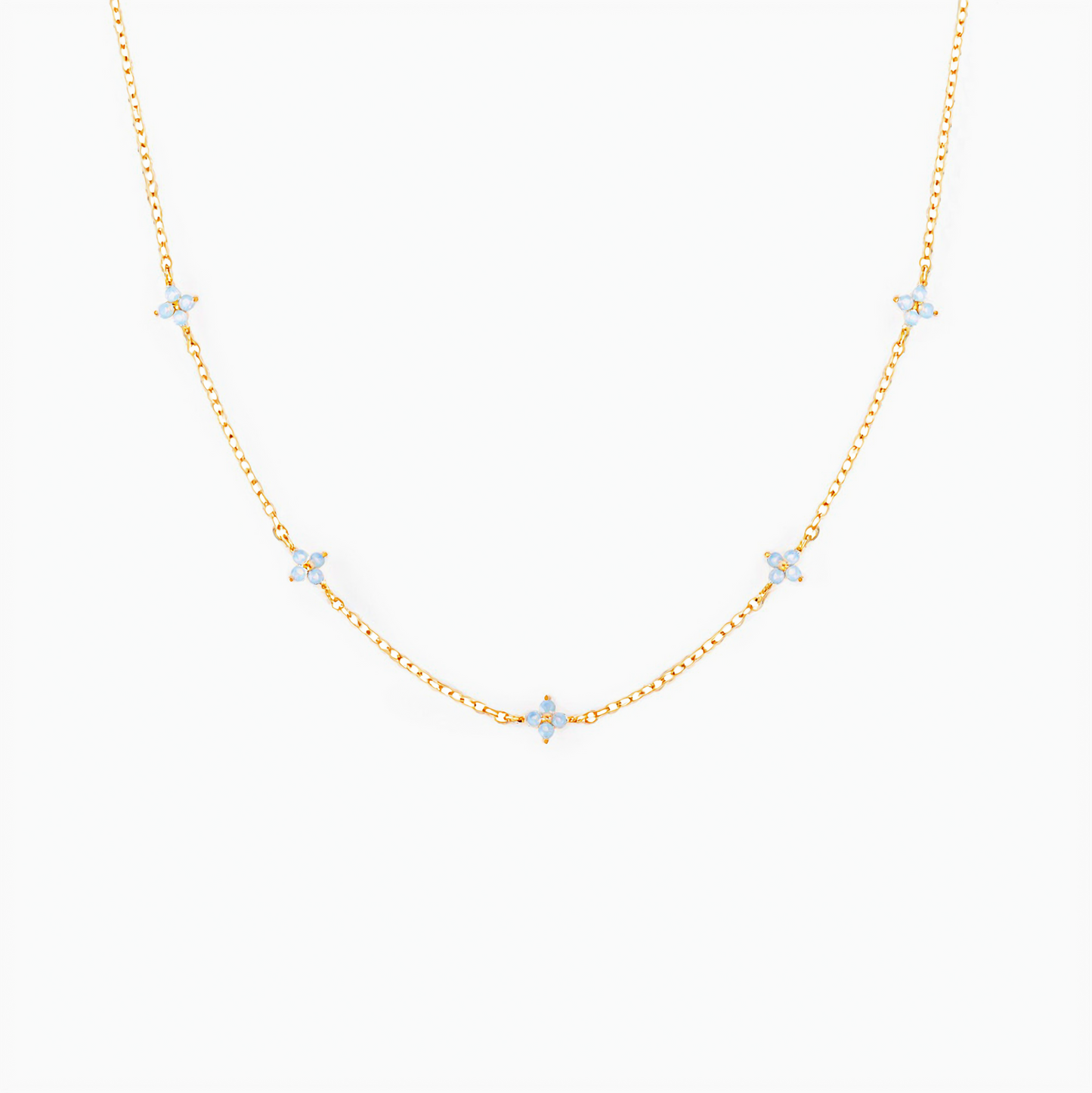 Coquette Delicate Blue Blossom Necklace