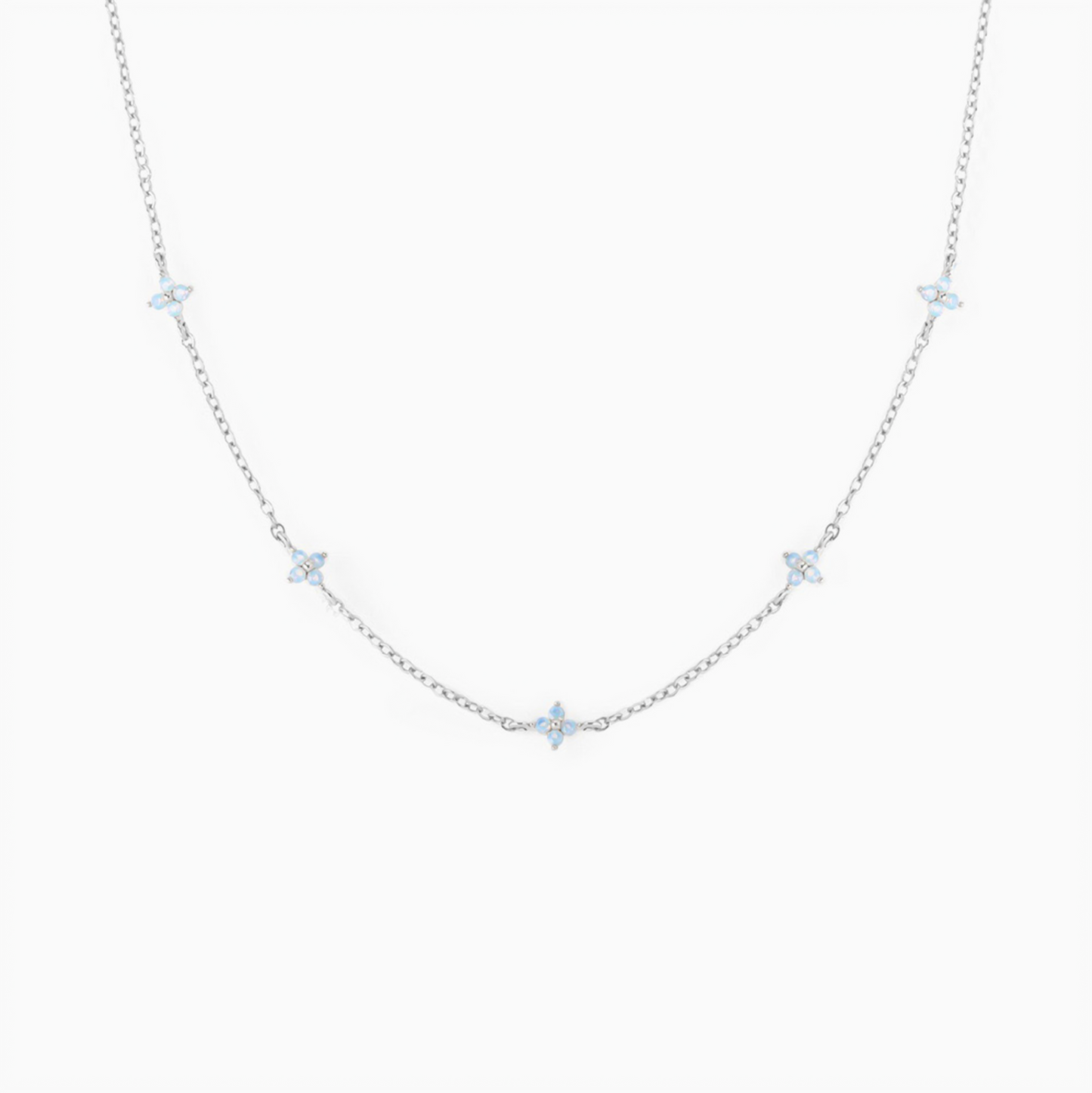 Coquette Delicate Blue Blossom Necklace