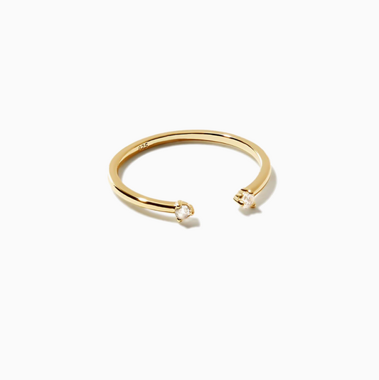 Yellow Gold Delicate Open Stack Ring