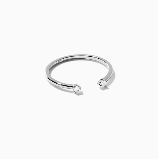 Silver Delicate Open Stack Ring