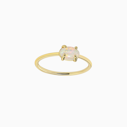 Gold Gemsone Minimalist Stack Ring
