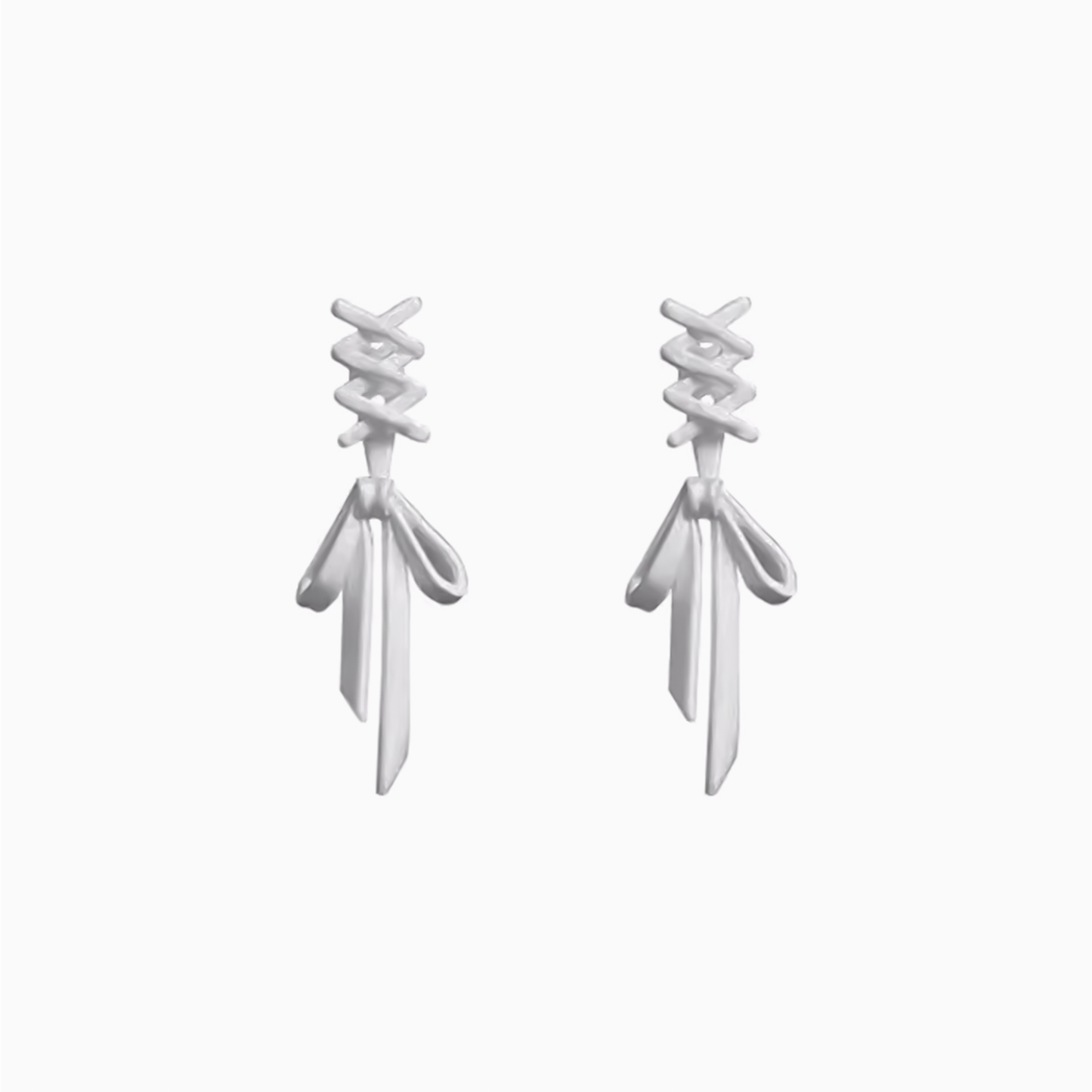 Coquette Ballet Girl Ribbon Elegant Earrings