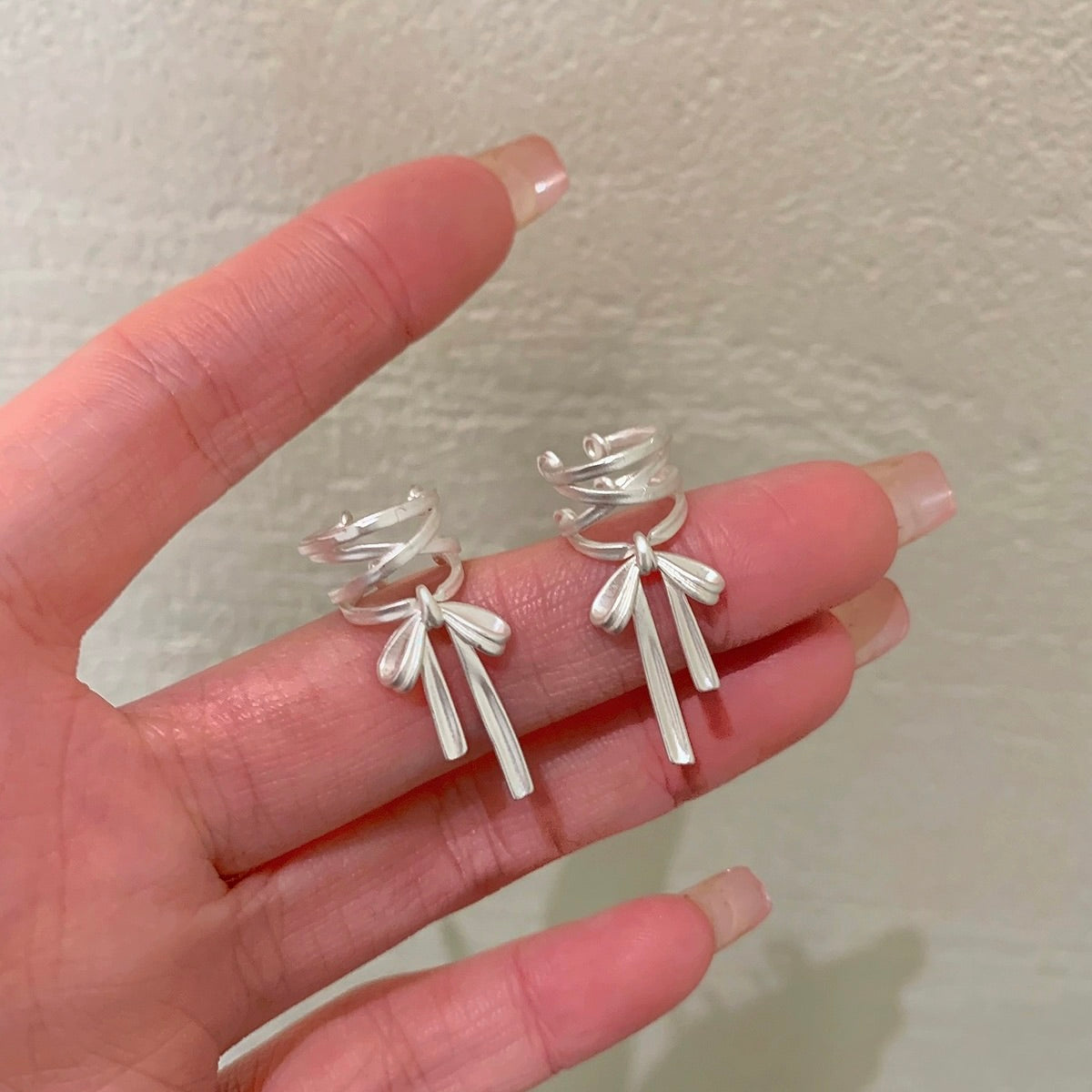Coquette Ballet Girl Ribbon Elegant Earrings