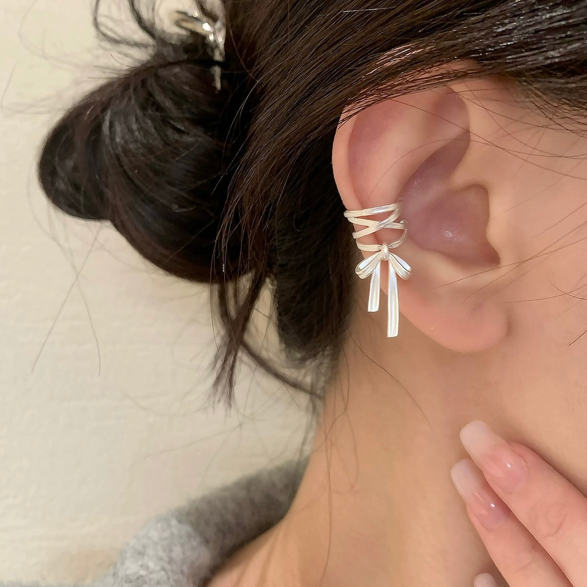 Coquette Ballet Girl Ribbon Elegant Earrings