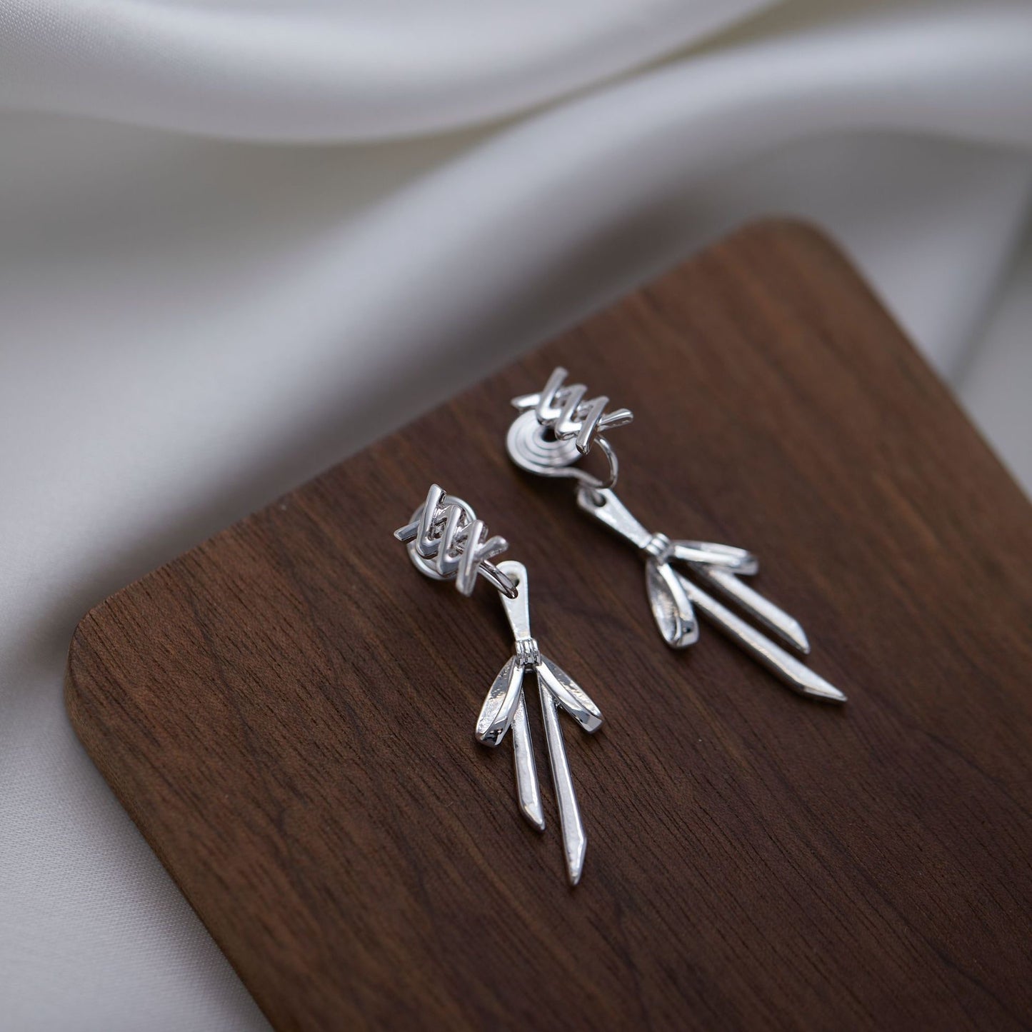 Coquette Ballet Girl Ribbon Elegant Earrings