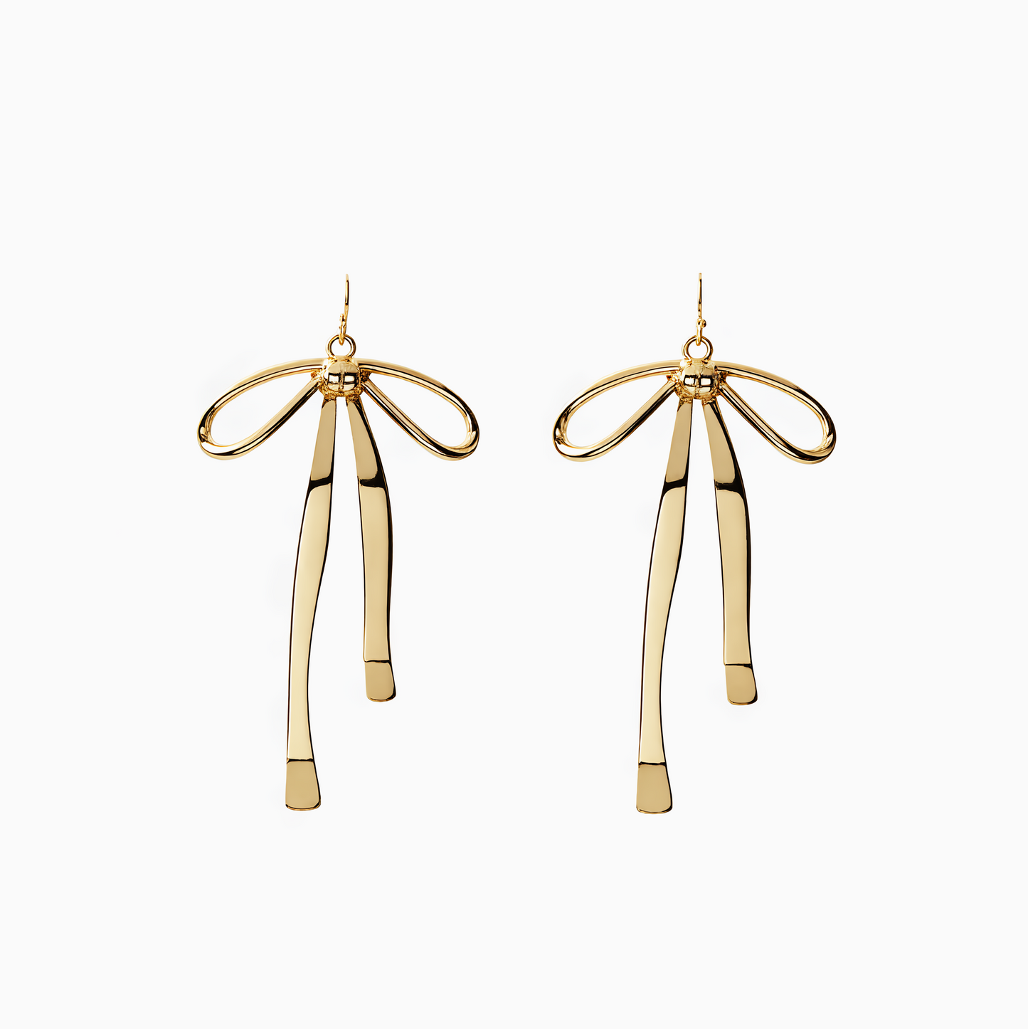 Coquette Ribbon Bow 14k gold Earrings