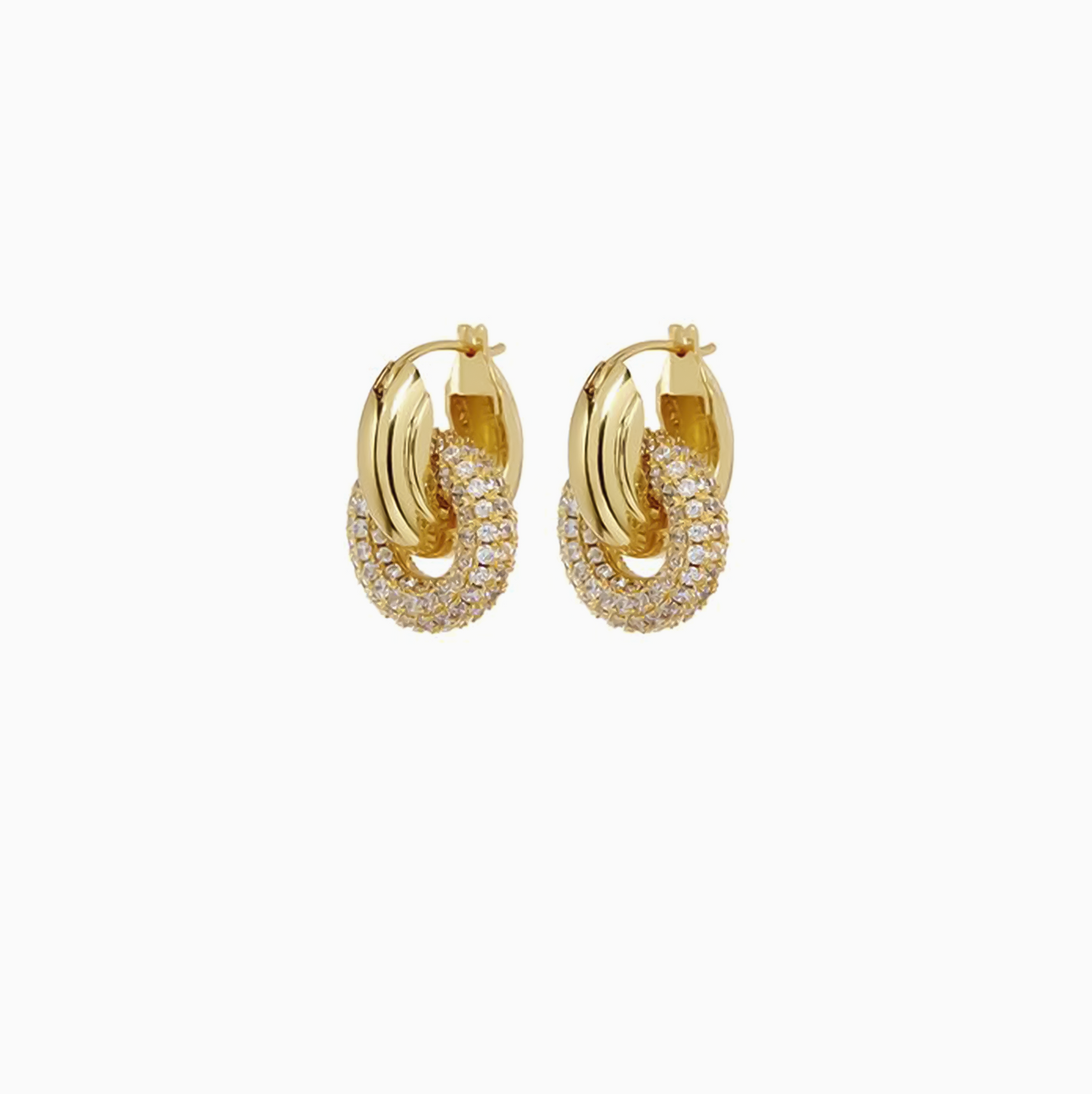 Retro Chunky Silver Mixed Convertible Link Earrings