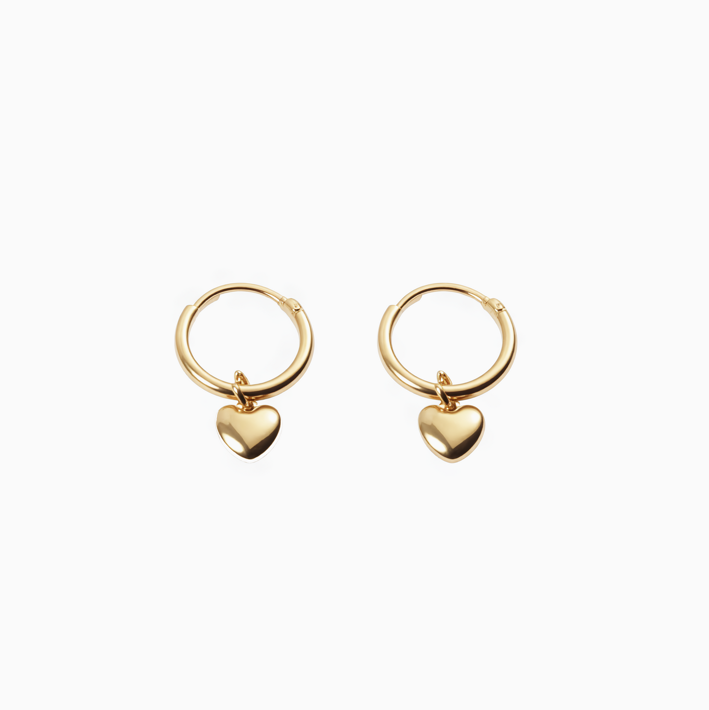 Gold Coquette Tiny Heart Earrings