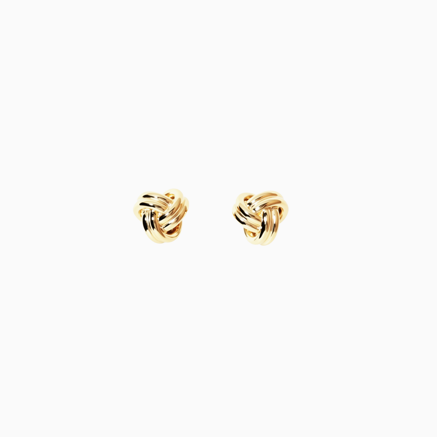 Yellow Gold Minimalist Knot Earrings