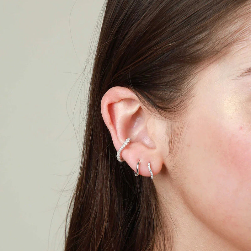 Silver Minimalist Hoops