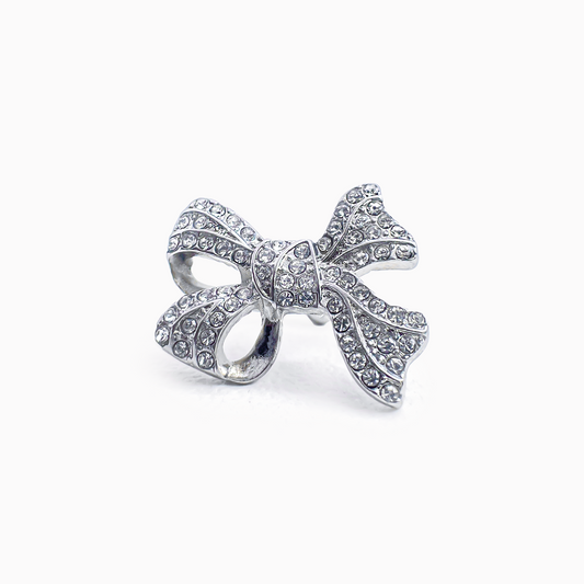 Silvery Bowknot Ballet Girl and Sophisticated Ear Clip