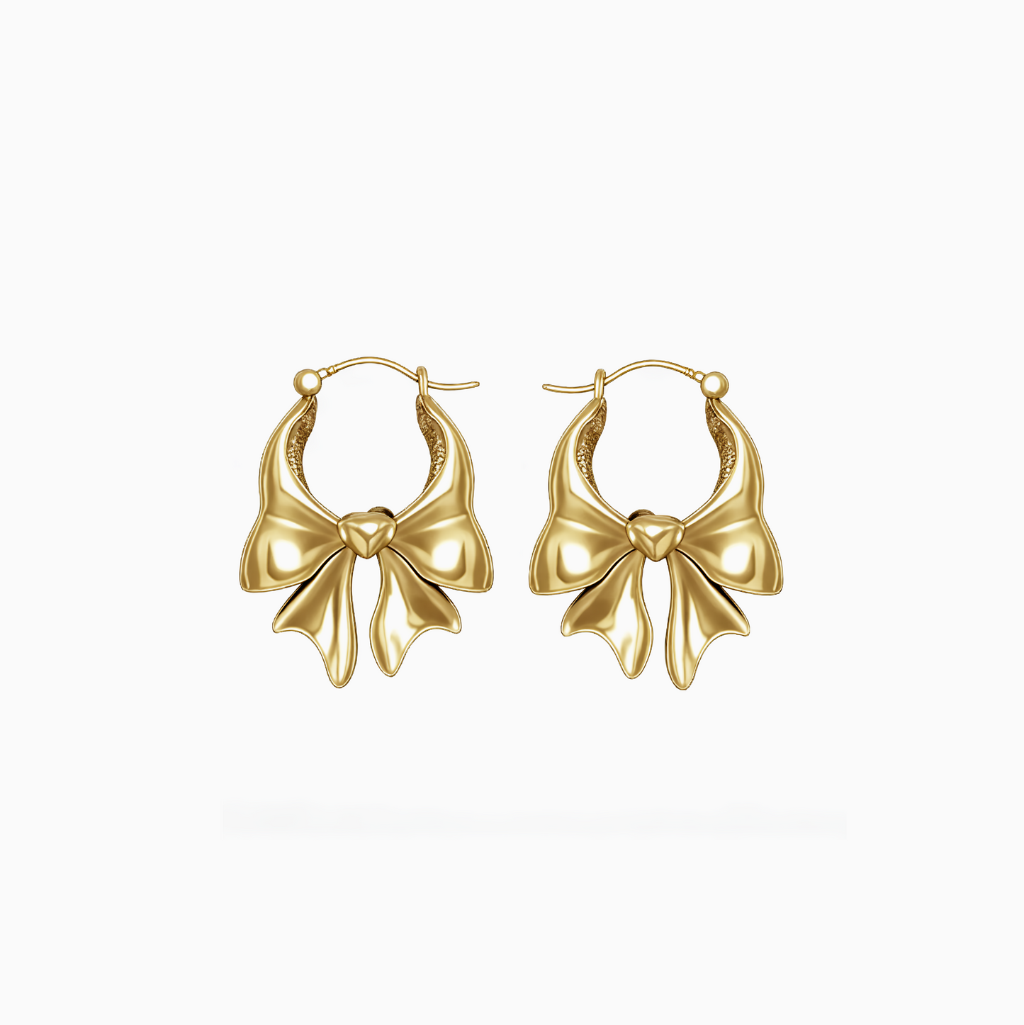 Retro Gold-plated Elegant Bow Earrings