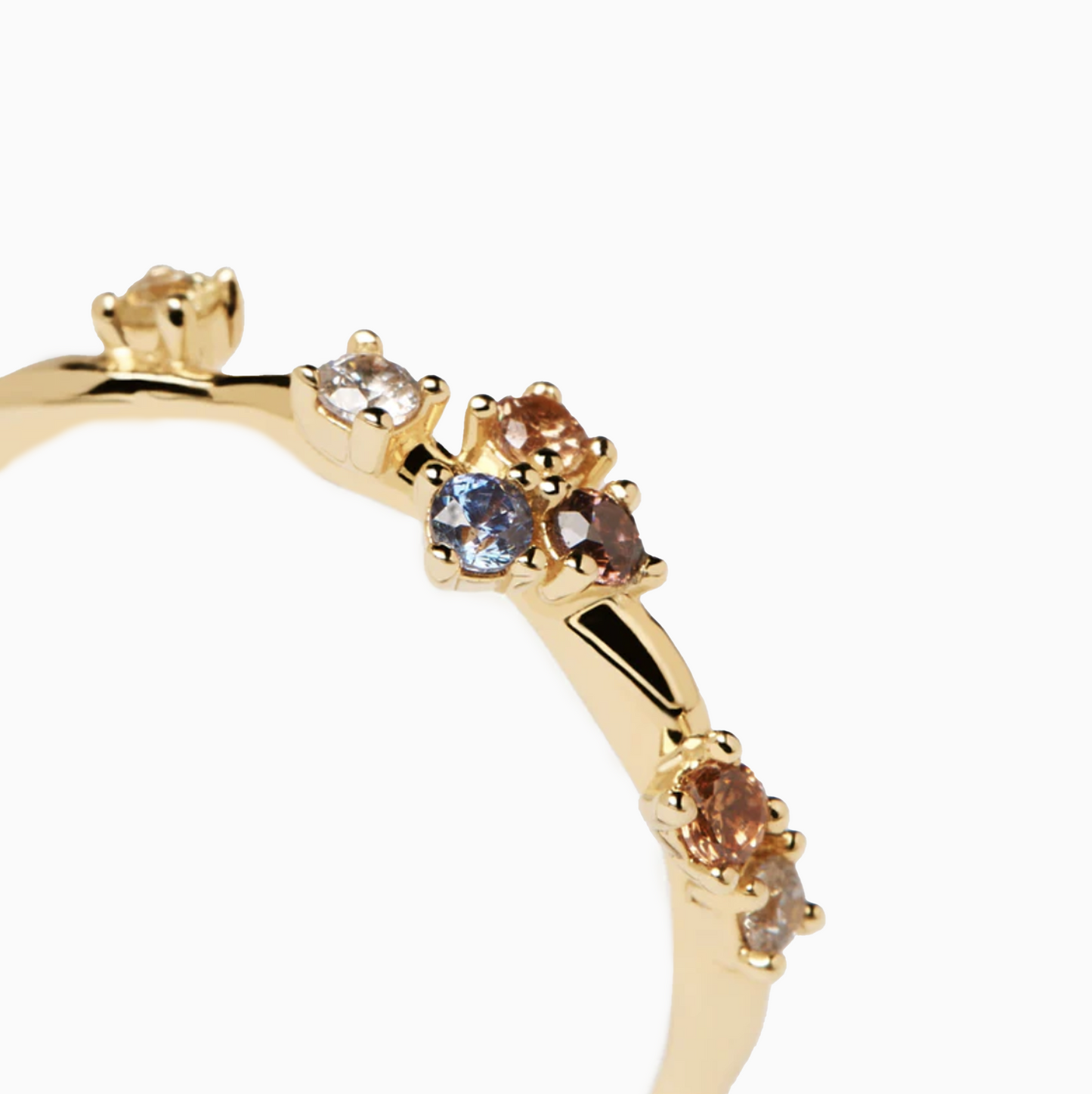 18k Gold Plated Flowering Crystal Ring