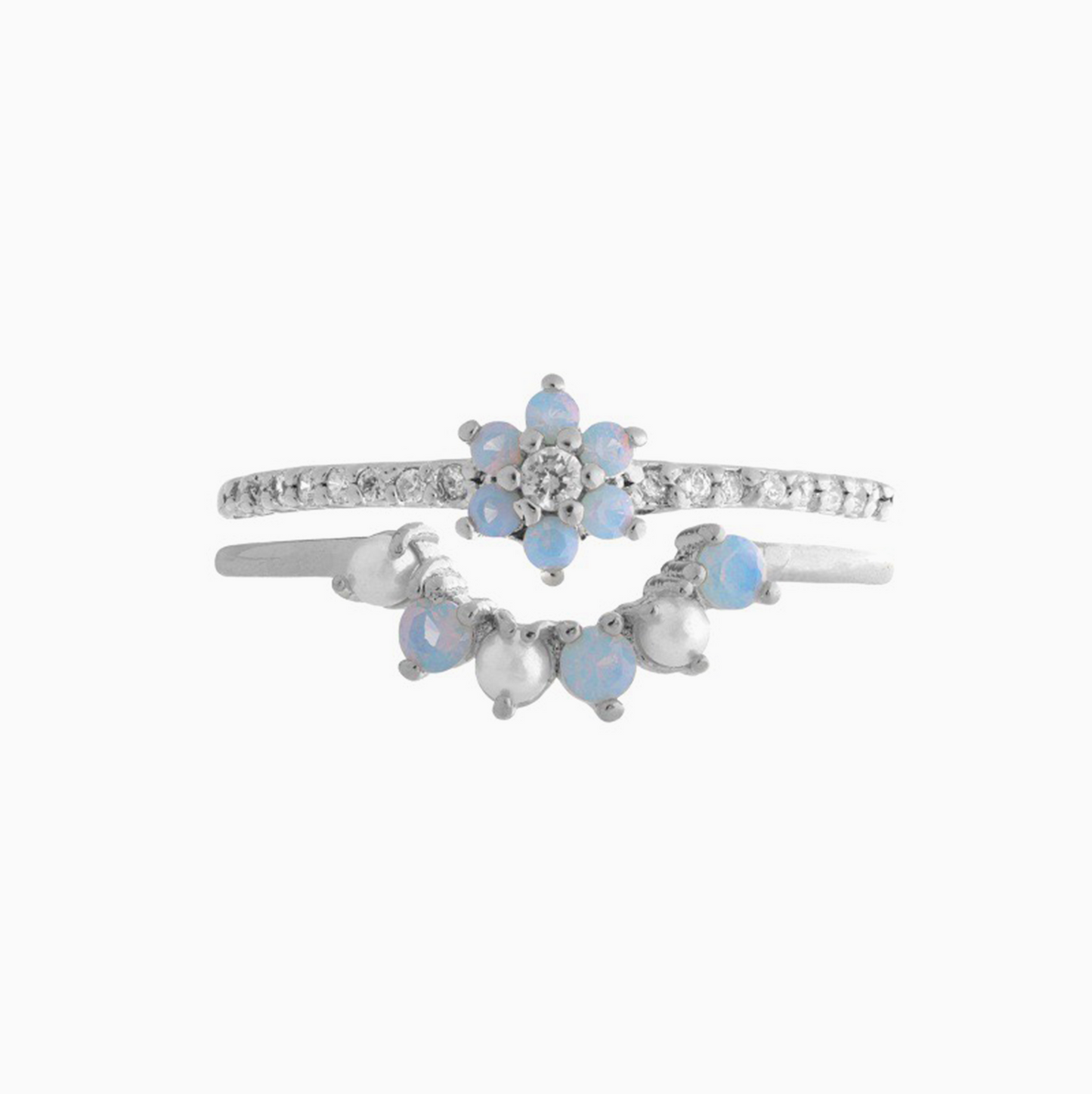 Blue Blossom Stack Ring