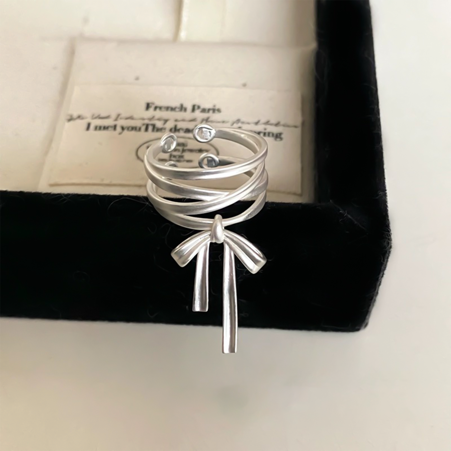 Coquette Ballet Girl Ribbon Elegant Ring